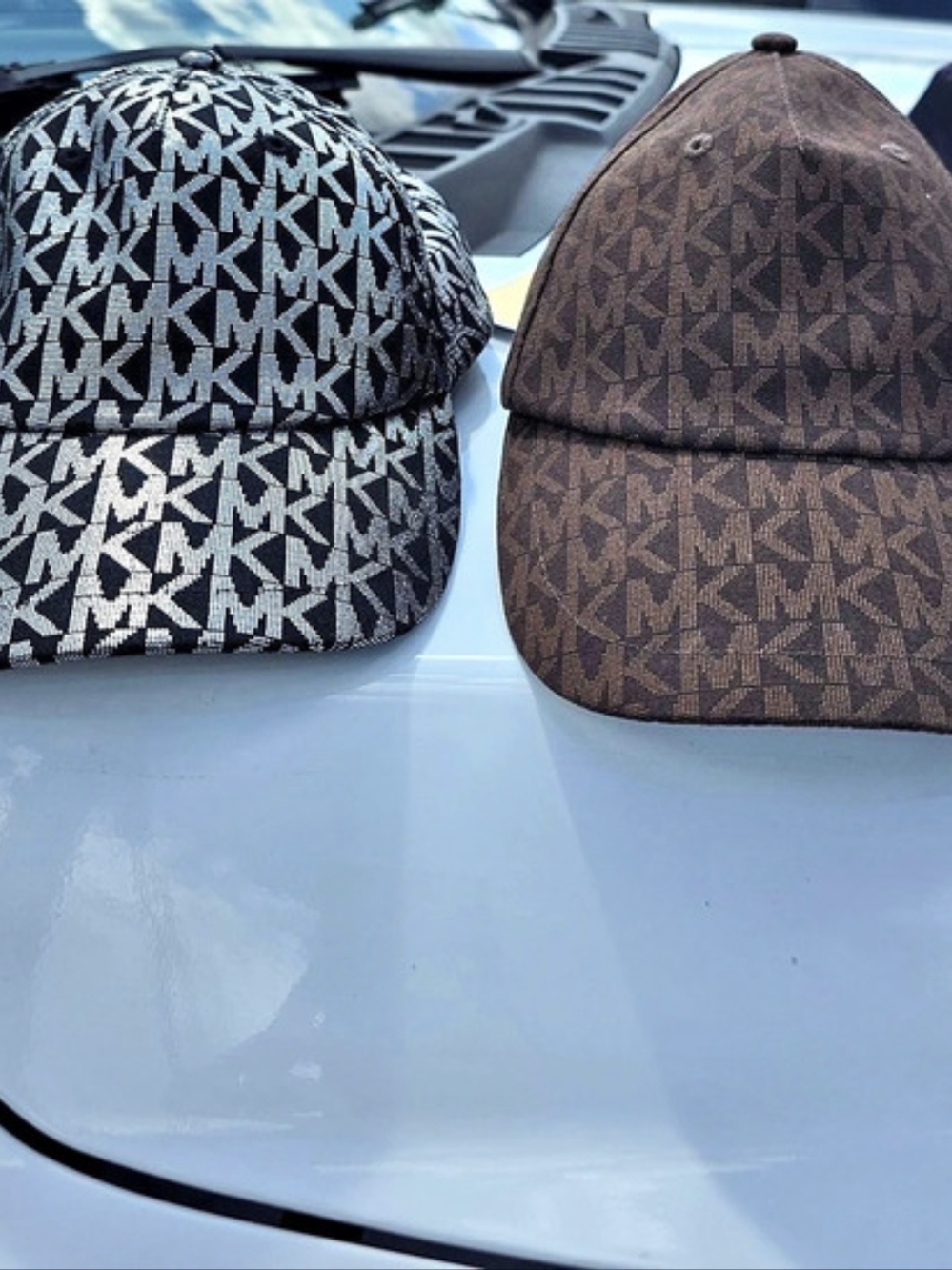 Michael Kors Signature MK Logo Baseball Cap Black & Brown